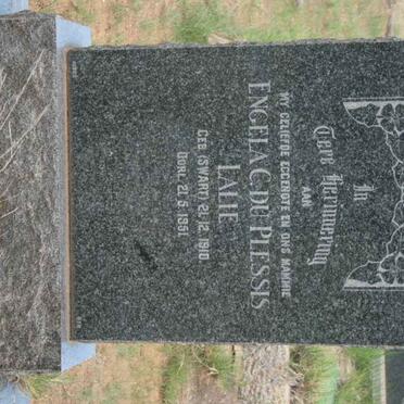 PLESSIS Engela C., du nee SWART 1910-1951