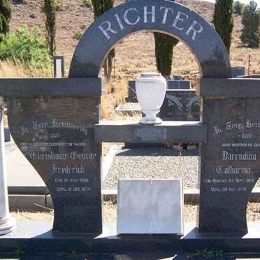 RICHTER Christiaan George Frederick 1906-1974 &amp; Barendina Catharina RICHTER 1905-1979