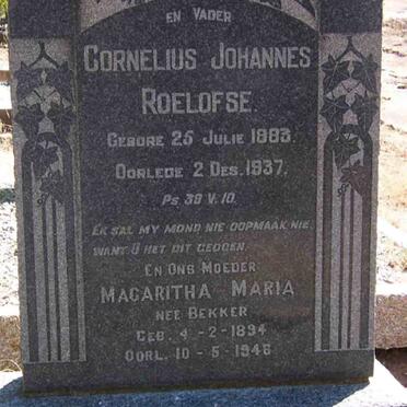 ROELOFSE Cornelius Johannes 1883-1937