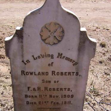 ROBERTS Rowland 1909-1911