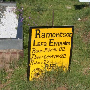 RAMONTSOE Lefa Ephraim 1966-2005