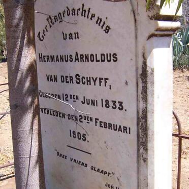 SCHYFF Hermanus Arnoldus, van der 1833-1905