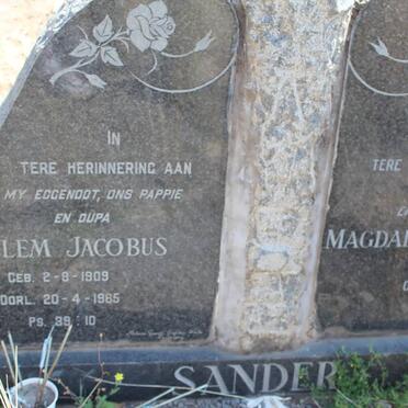 SANDER Willem Jacobus 1909-1965 &amp; Magdalena Magrieta 1916-1984