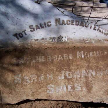 SPIES Sarah Johanna -192?