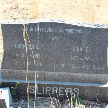 SLIPPERS Cornelius F. 1907-1978 &amp; Dina C. LOUW 1907-1987