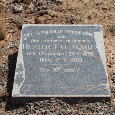 TALJAARD Hester nee POTGIETER 1896-1953