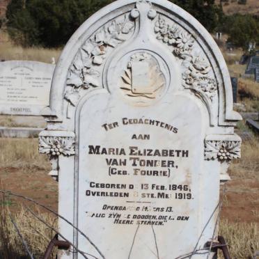 TONDER Maria Elizabeth, van nee FOURIE 1846-1919