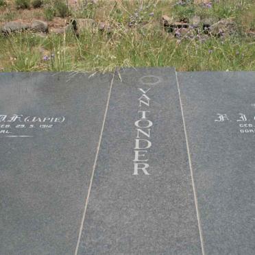 TONDER D.F., van 1912-  &amp; F.J. 1911-1986