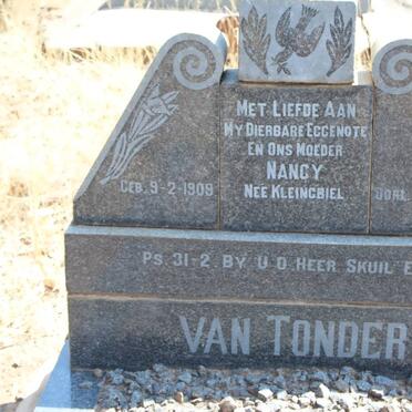 TONDER Nancy, van nee KLEINGBIEL 1909-1956
