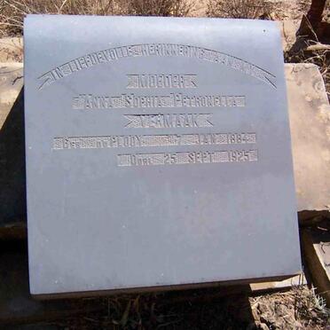 VERMAAK Anna Sophia Petronella nee DU PLOOY 1884-1925