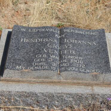VENTER Hendrina Johanna nee VAN TONDER 1906-1972