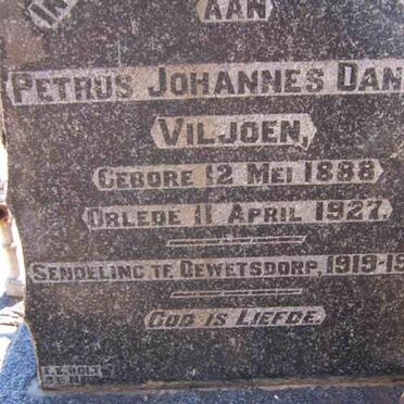 VILJOEN Petrus Johannes Daniel 1888-1927