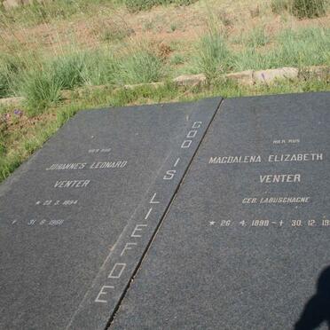VENTER Johannes Leonard 1894-1988 &amp; Magdalena Elizabeth Maria LABUSCHAGNE 1899-1987
