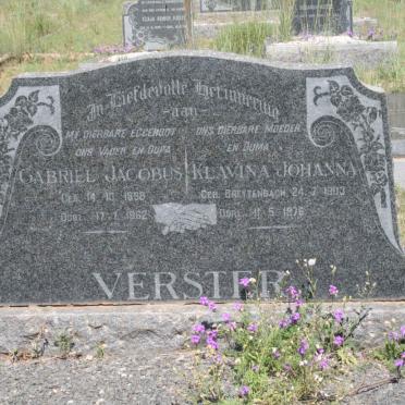 VERSTER Gabriel Jacobus 1898-1962 &amp; Klavina Johanna BREYTENBACH 1903-1976