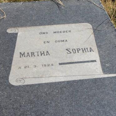 VERSTER Martha Sophia 1924-