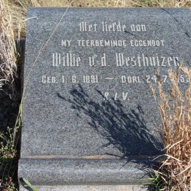 WESTHUIZEN Willie, v.d. 1891-1953
