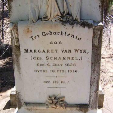 WYK Margaret, van nee SCHANNEL 1828-1916