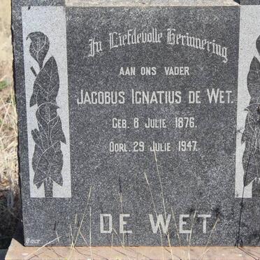 WET Jacobus Ignatius, de 1876-1947