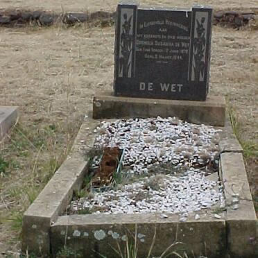 WET Cornelia Susanna, de nee VAN TONDER 1876-1944 