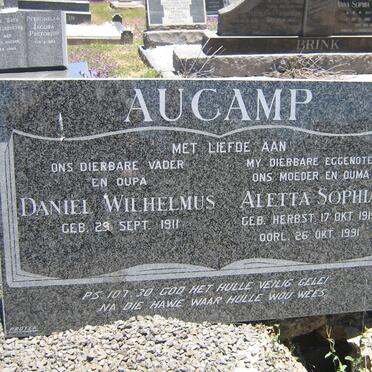 AUCAMP Daniel Wilhelmus 1911- &amp; Aletta Sophia HERBST 1915-1991
