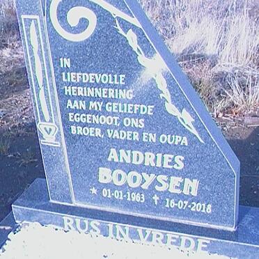 BOOYSEN Andries 1963-2018