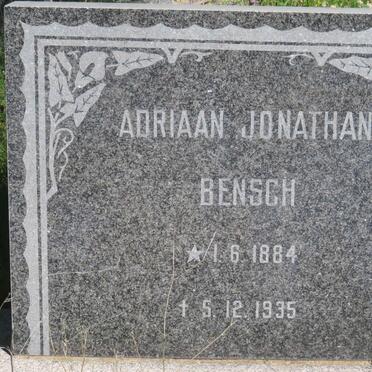 BENSCH Adriaan Jonathan 1884-1935