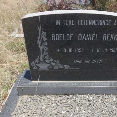 BEKKER Roelof Daniël 1951-1980