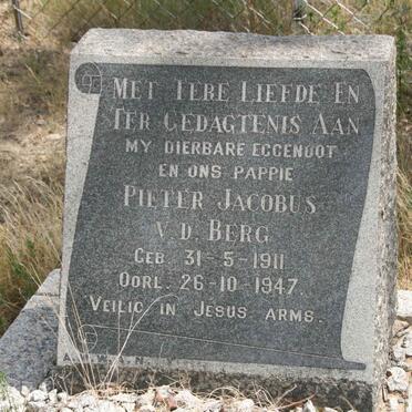 BERG Pieter Jacobus, v.d. 1911-1947