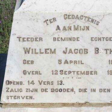 BOTHA Willem Jacob 1880-1922