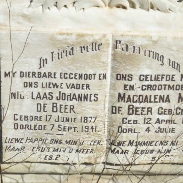 BEER Nicolaas Johannes, de 1877-1941 &amp; Magdalena Maria GRIESSEL 1890-1958