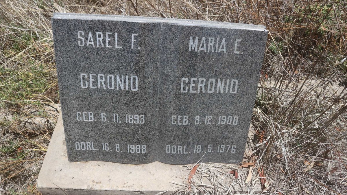 CERONIO Sarel F. 1893-1988 &amp; Maria E. 1900-1976