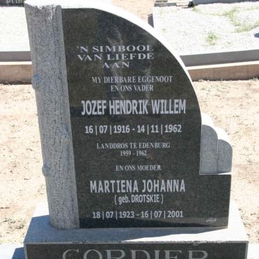 CORDIER Jozef Hendrik Willem 1916-1962 &amp; Martiena Johanna DROTSKIE 1923-2001