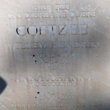 COETZEE Willem Hendrik 1890-1939 &amp; Anna Johanna FOUCHE 1899-2003