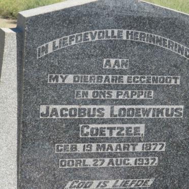 COETZEE Jacobus Lodewikus 1877-1937
