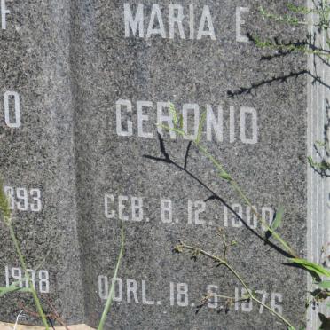 CERONIO Sarel F. 1893-1988 &amp; Maria E. 1900-1976