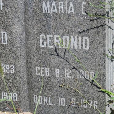 CERONIO Sarel F. 1893-1988 &amp; Maria E. 1900-1976