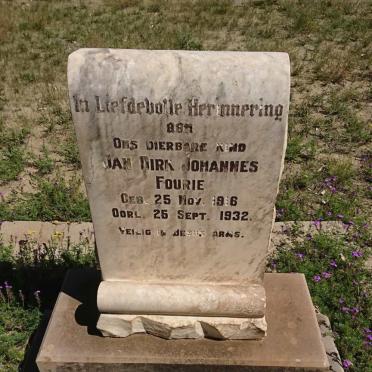 FOURIE Jan Dirk Johannes 1916-1932
