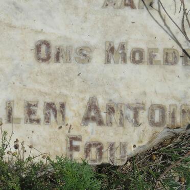 FOURIE Ellen Antoinetta nee VAN VUUREN 1867-1918