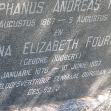 FOURIE Stephanus Andreas 1867-1928 &amp; Anna Elizabeth JOUBERT 1876-1957