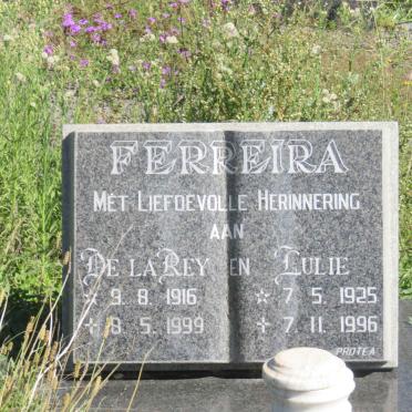 FERREIRA De La Rey 1916-1999 &amp; Lulie 1925-1996