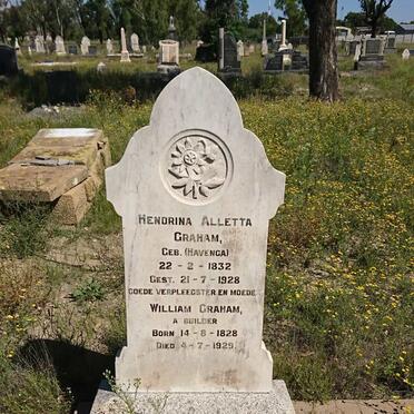 GRAHAM William 1828-1929 &amp; Hendrina Alletta HAVENGA 1832-1928