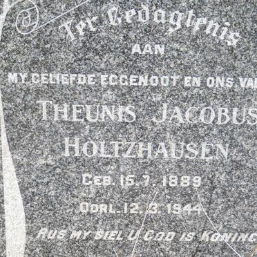 HOLTZHAUSEN Theunis Jacobus 1889-1944
