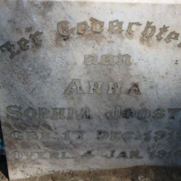 JOOSTE Anna Sophia 1915-1916