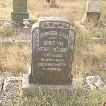 KRUGER Catharina Gertruida nee PRETORIUS 1875-1950