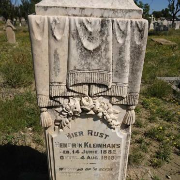 KLEINHANS Hendrik 1882-1919