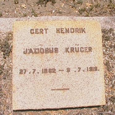 KRÜGER Gert Hendrik Jacobus 1882-1919