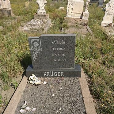 KRUGER Mathilda nee GRAHAM 1893-1929