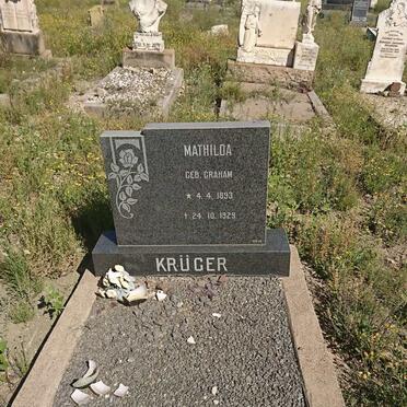 KRUGER Mathilda nee GRAHAM 1893-1929