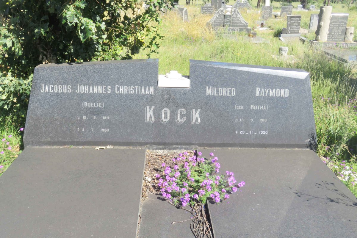 KOCK Jacobus Johannes Christiaan 1911-1983 &amp; Mildred Raymond BOTHA 1918-1990