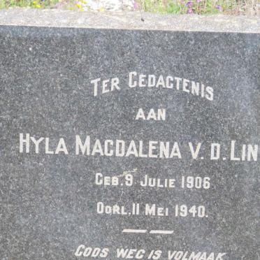 LINDE Hyla Magdalena, v.d. 1906-1940